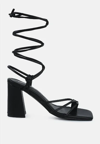 piri toe ring tie up block sandals Women - Image 3