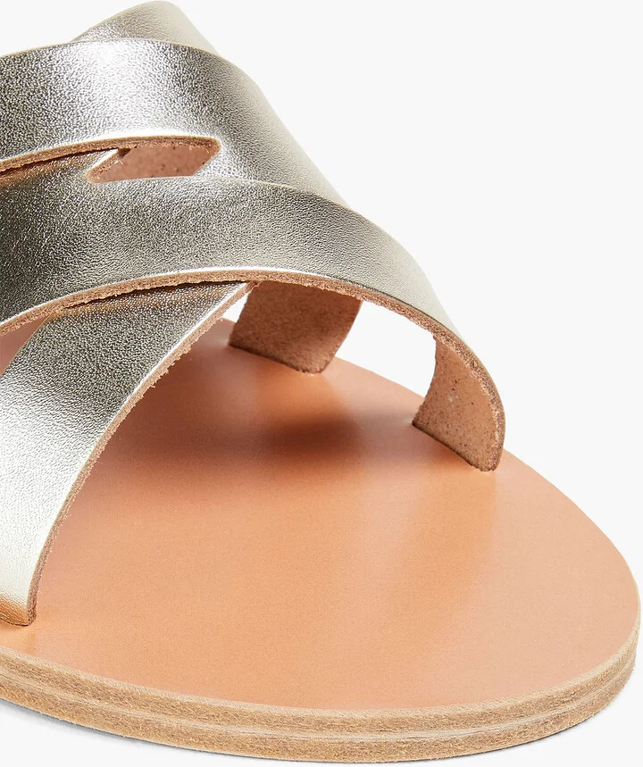 Pisidia metallic leather sandals - Image 4