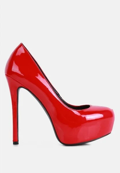Pismis Patent Faux Leather Stiletto Pumps Women - Image 4