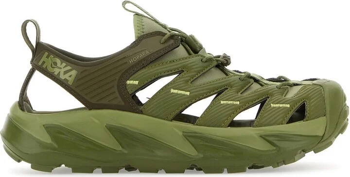 Pistachio green fabric and rubber U Hopara sneakers