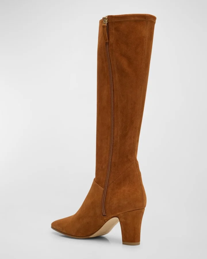 Pitana Suede Block-Heel Knee Boots - Image 3