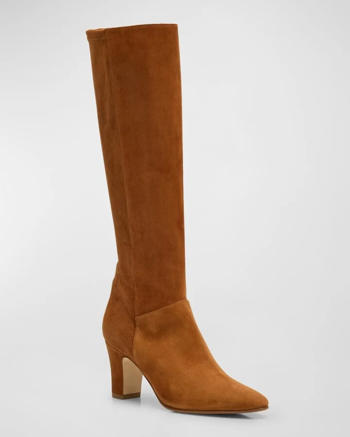 Pitana Suede Block-Heel Knee Boots - Image 10