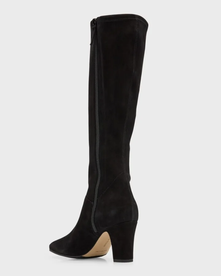 Pitana Suede Block-Heel Knee Boots - Image 2