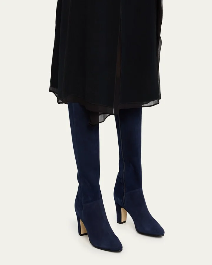 Pitana Suede Block-Heel Knee Boots - Image 6