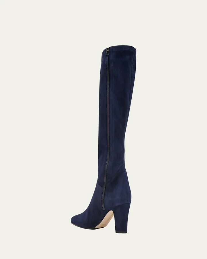 Pitana Suede Block-Heel Knee Boots - Image 9