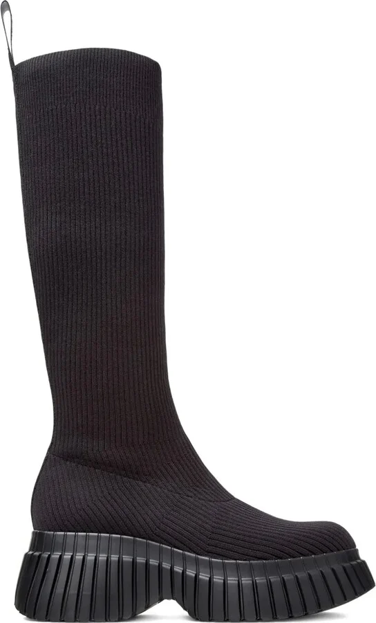 Pix BCN ribbed-knit boots