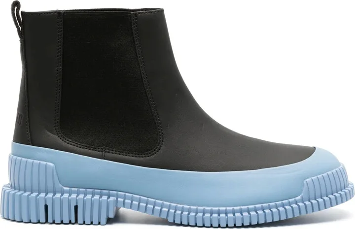 Pix contrasting-sole leather chelsea boots