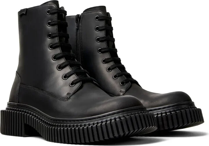Pix lace-up chunky-sole biker boots - Image 2