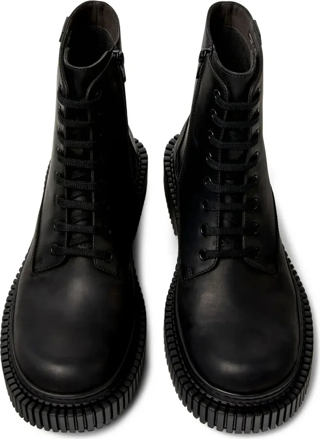 Pix lace-up chunky-sole biker boots - Image 4