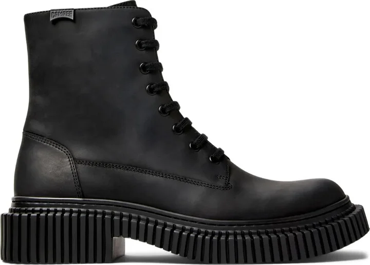 Pix lace-up chunky-sole biker boots
