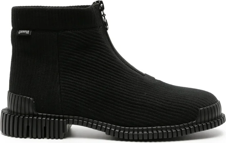 Pix ribbed-texture ankle-lenght boots