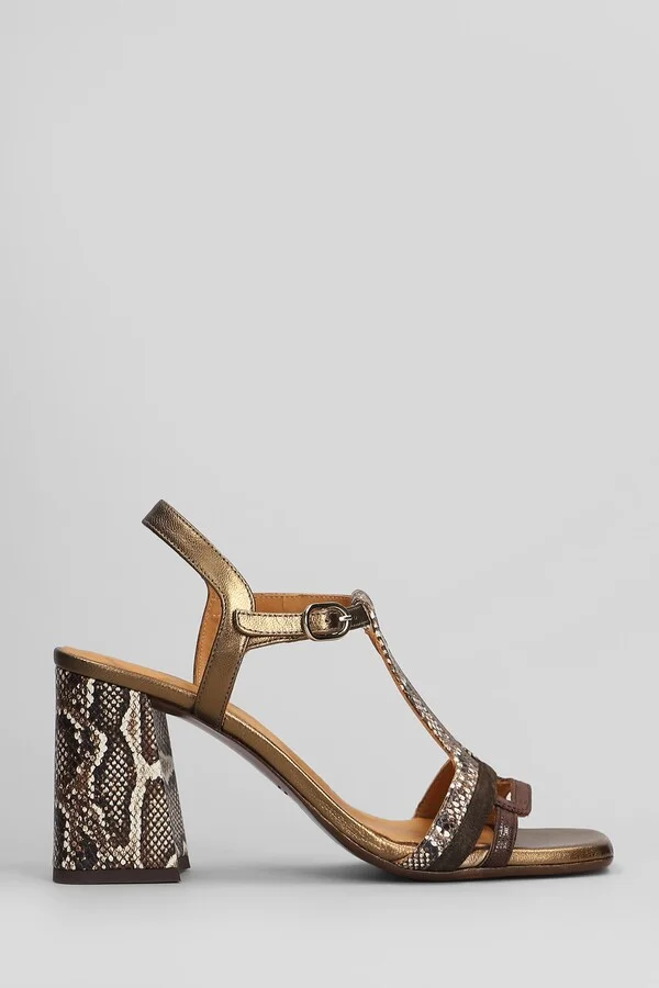 Piyata 46 Sandals In Bronze Leather