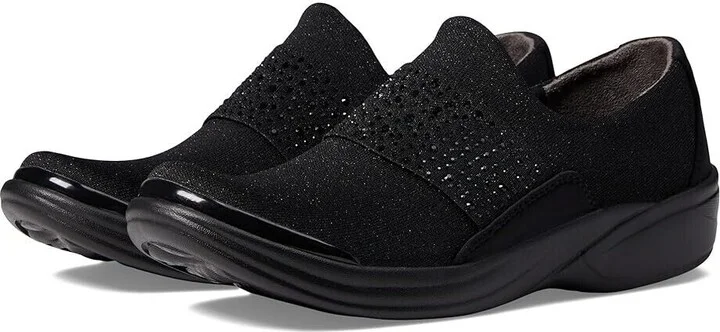 Pizazz I3430F1-001 Women's US 7 Black Rhinestone Slip-On Shoes ZPO1885