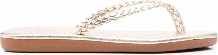 Plage braided-strap flip-flops