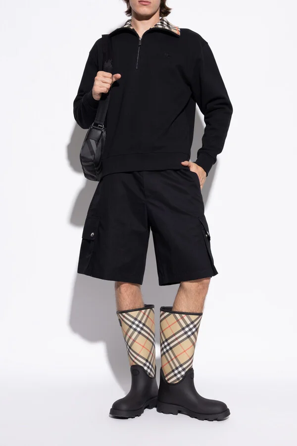 Plaid-patterned Wellington Boots, , - Beige - Image 2
