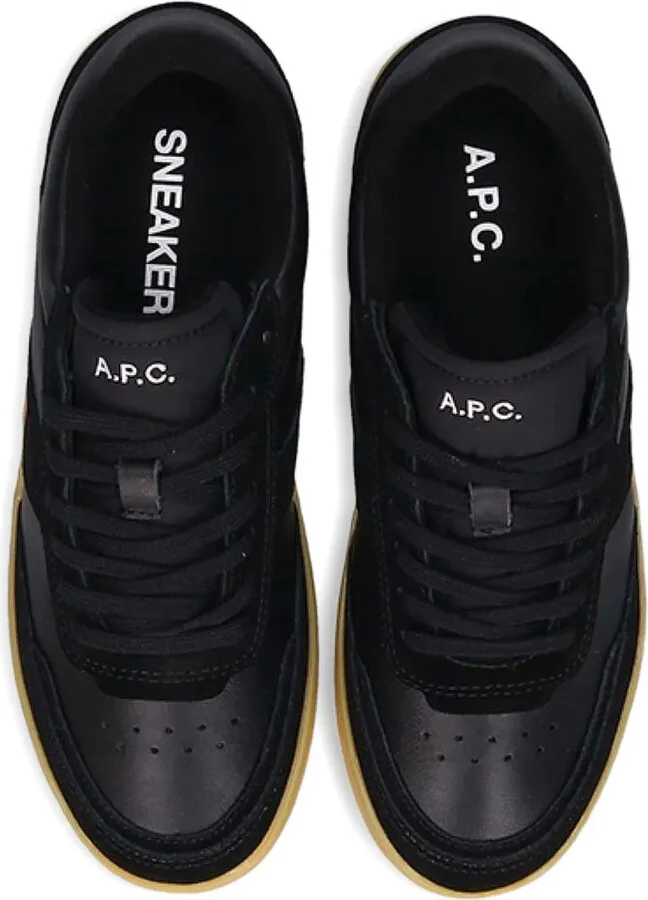 Plain suede-panel sneakers - Image 4