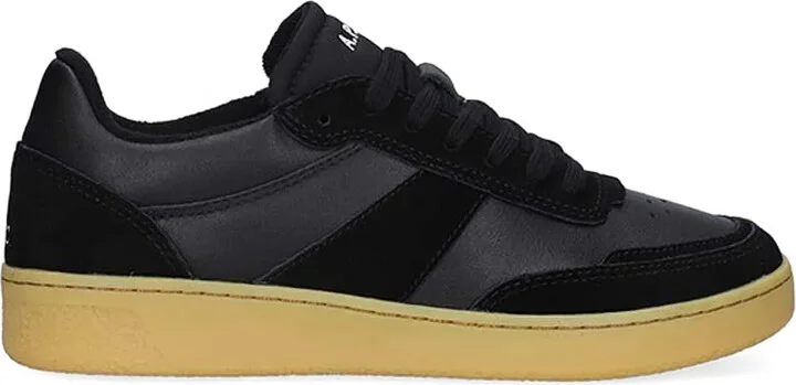 Plain suede-panel sneakers