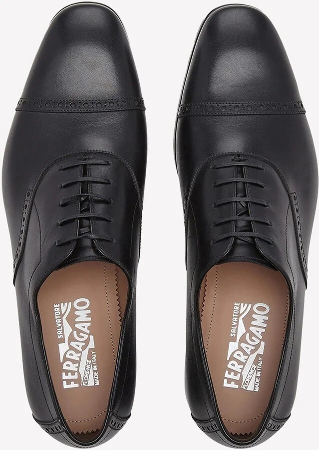 Plain Toe Oxford Shoes in Calf Leather - Image 2