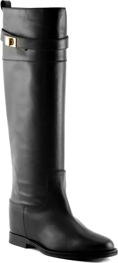 Plaque-Buckle Leather Boots - Image 2