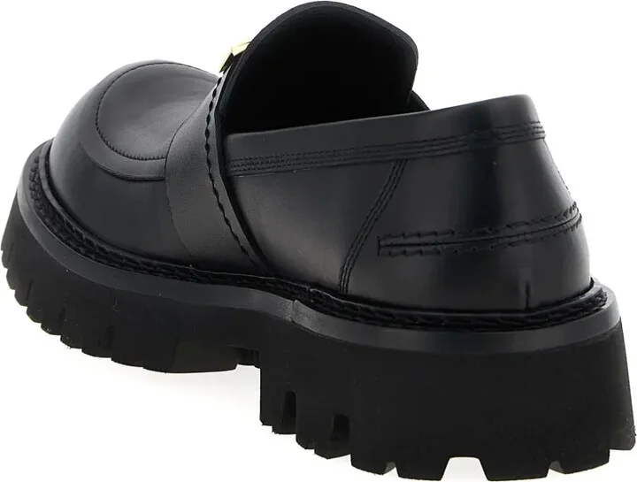 Plaque-Detail Leather Loafers - Image 4