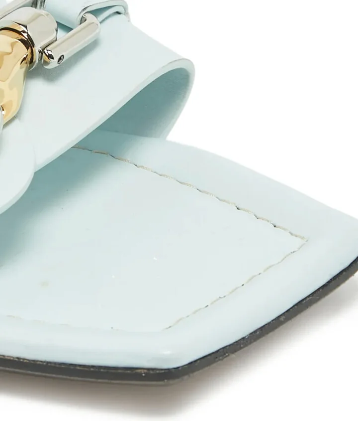 Plaque-Detail Leather Sandals - Image 5