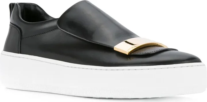Plaque Detail Slip-On Sneakers - Image 2