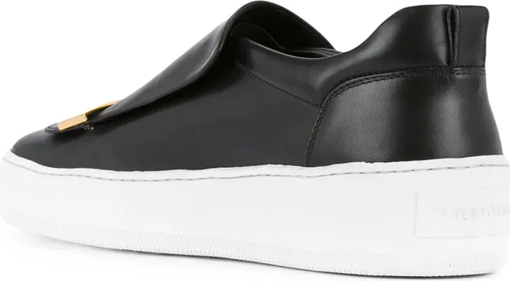Plaque Detail Slip-On Sneakers - Image 3