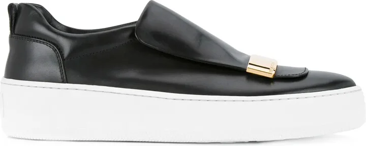 Plaque Detail Slip-On Sneakers