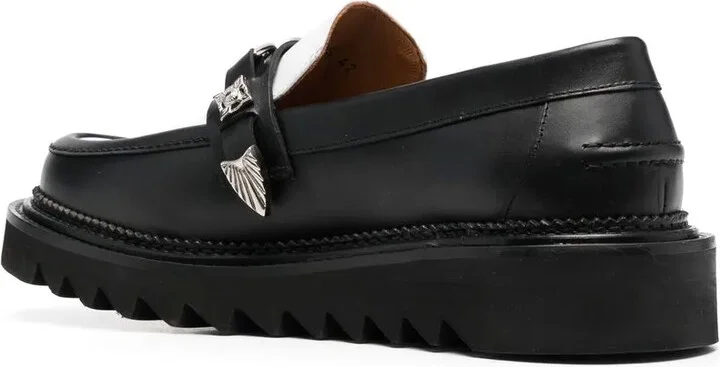 Plaque-Detailing Two-Tone Loafers - Image 3