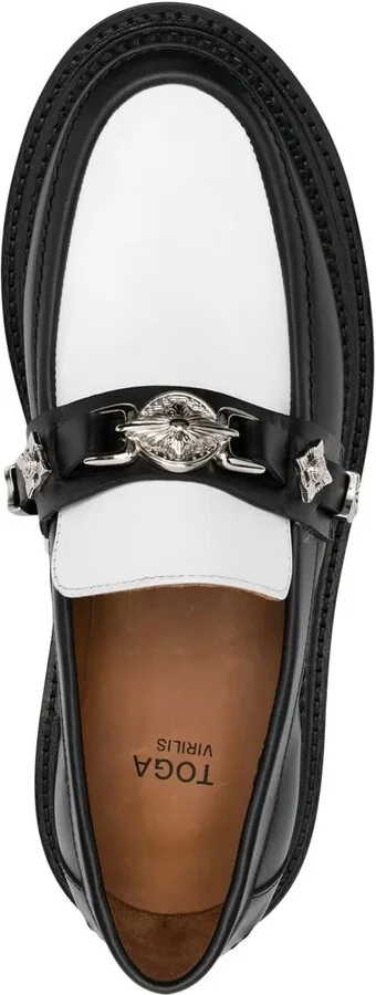 Plaque-Detailing Two-Tone Loafers - Image 4