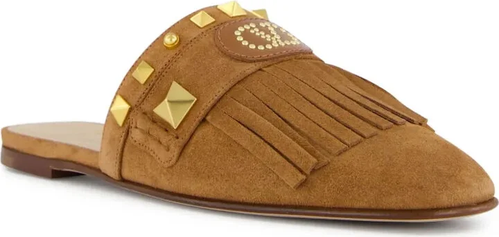 Plaster Caster fringed slide mules - Image 2