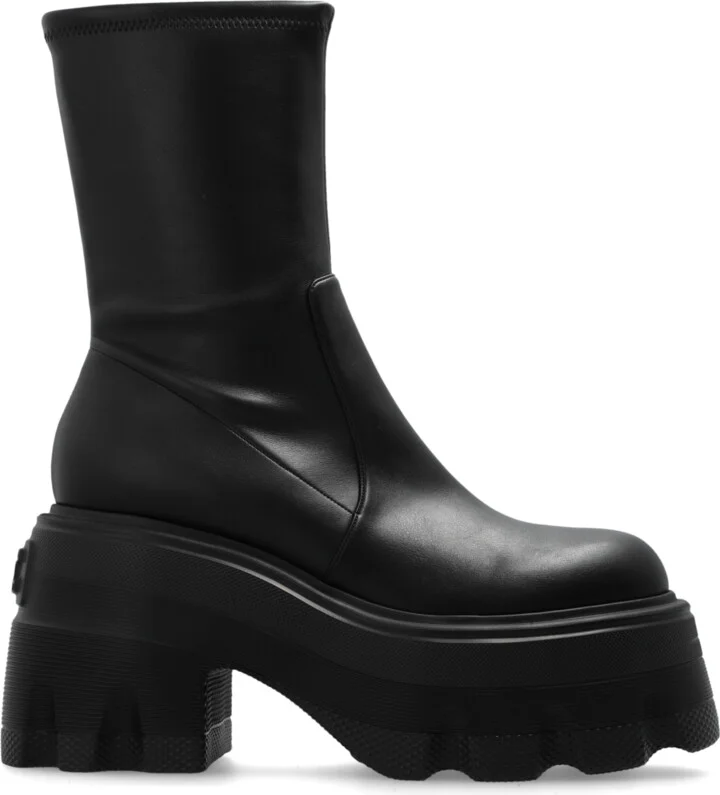 Platform Ankle Boots, , - Black