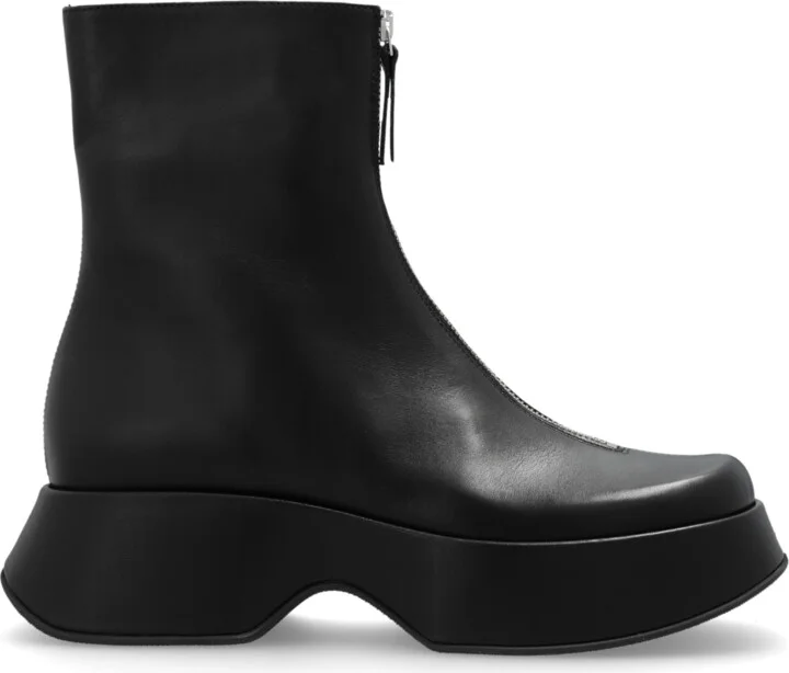 Platform Ankle Boots 'Elodie', , - Black