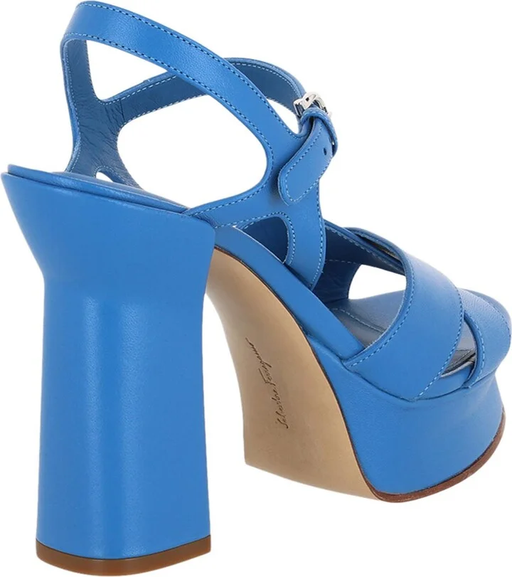 Platform Ankle Strap Leather Sandal - Image 2