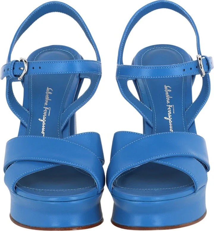 Platform Ankle Strap Leather Sandal - Image 6