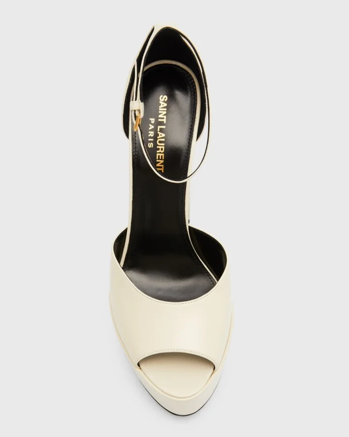 Platform Ankle-Strap Leather Sandals - Image 5