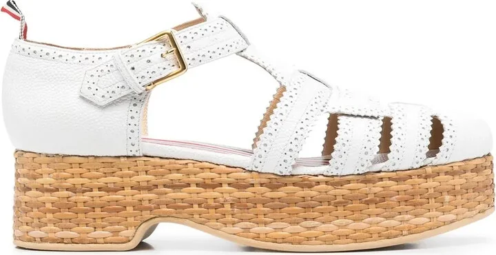 Platform Caged Round-Toe Sandals