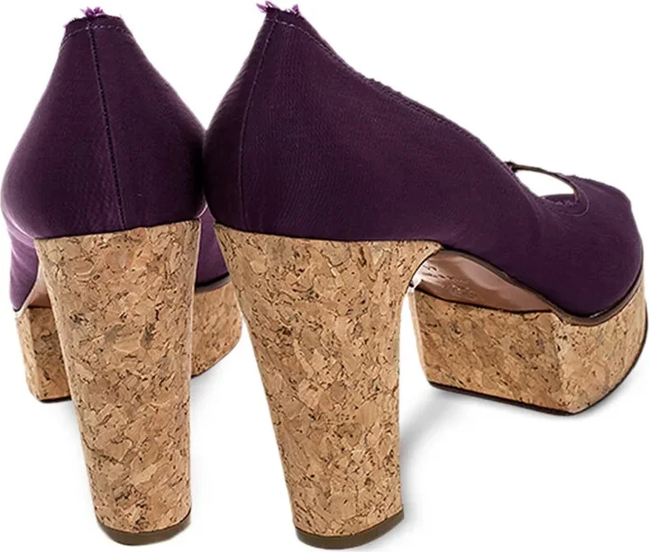 Platform Cork-Heel Pumps - Image 3