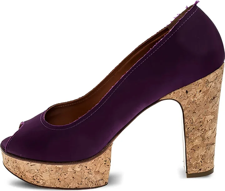 Platform Cork-Heel Pumps