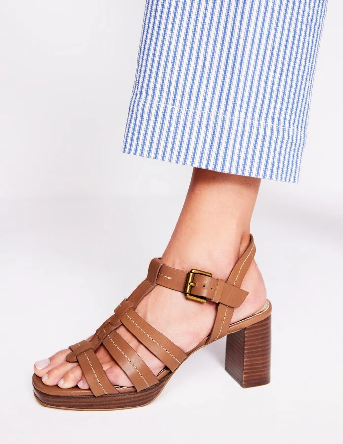 Platform Fisherman Sandal, Tan - Image 2