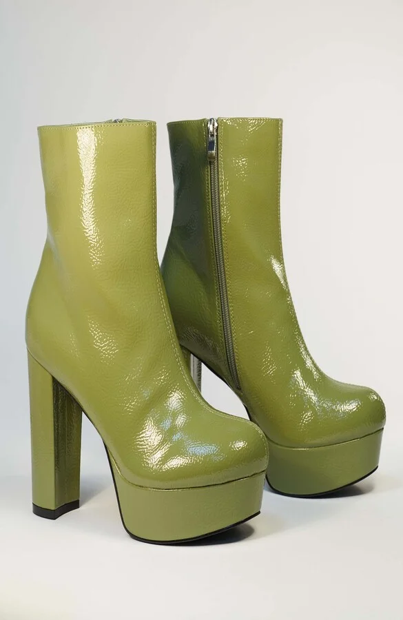 Platform Heel Ankle Boots - Image 3