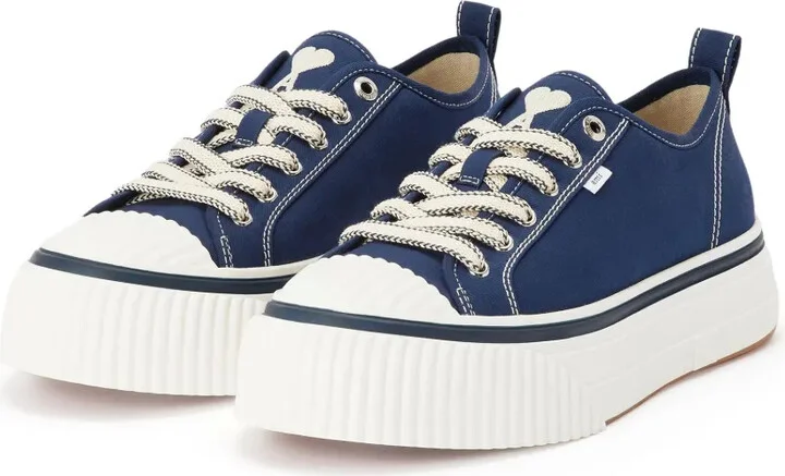 Platform Lace-Up Low-Top Sneakers - Image 3