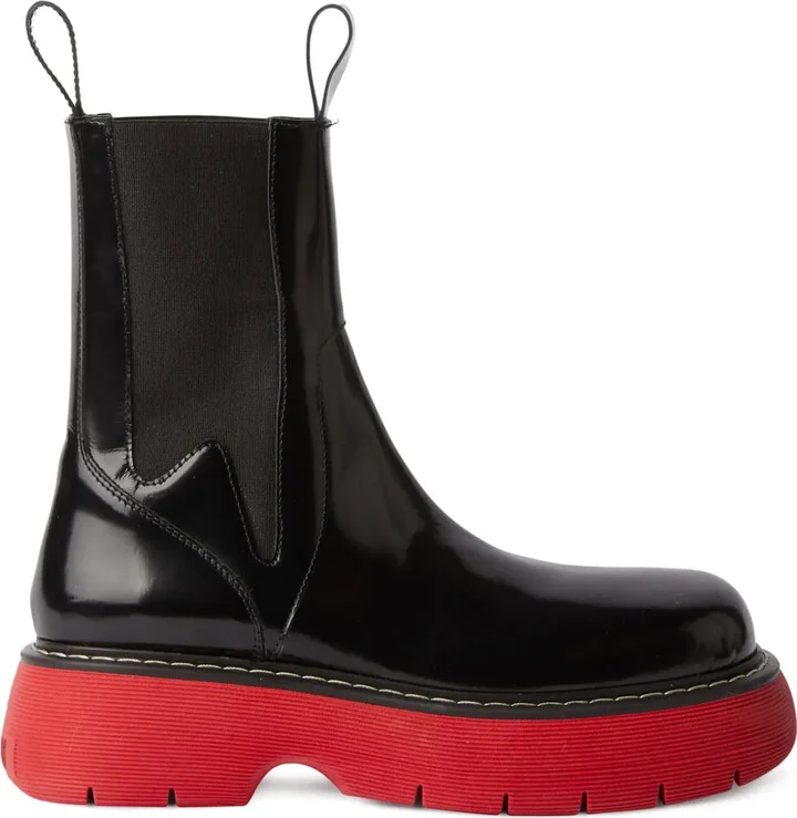 platform leather Chelsea boots