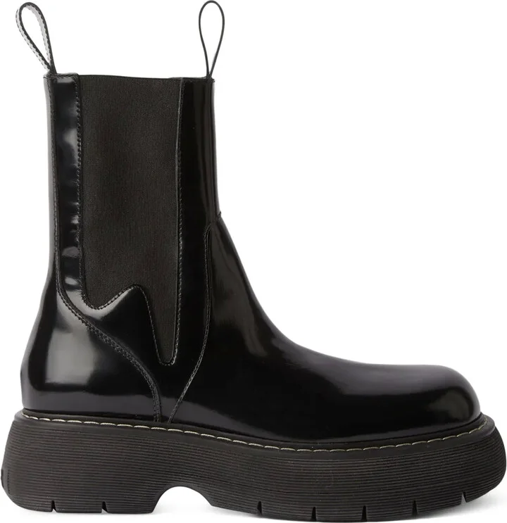 platform leather Chelsea boots
