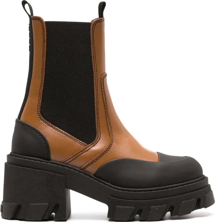platform leather Chelsea boots
