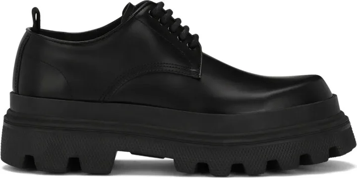 Platform Leather Derby Shoes