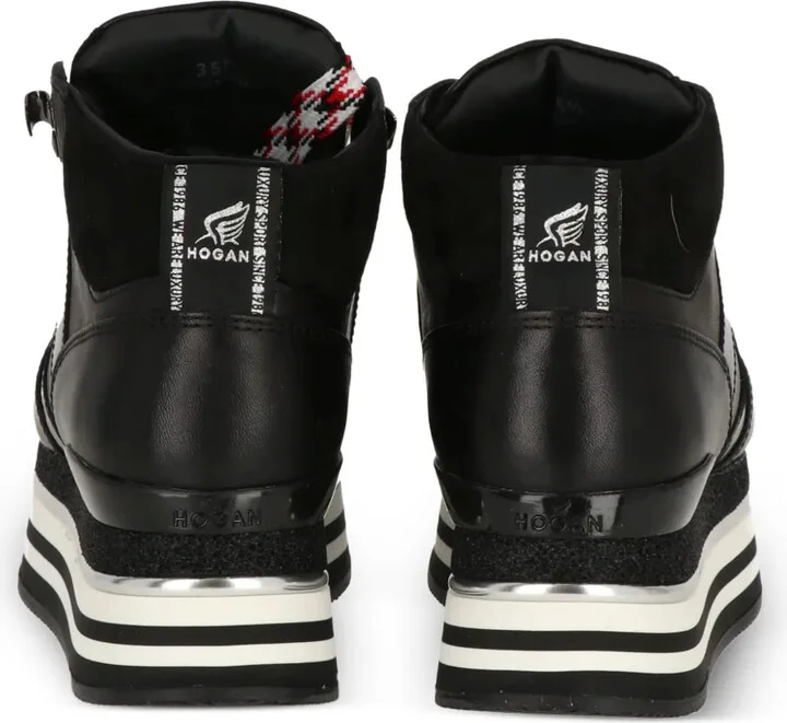 Platform Leather Lace-Up Sneakers - Image 3