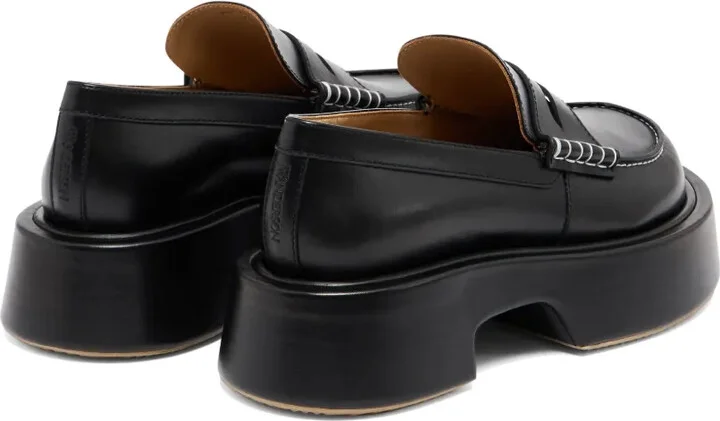 Platform Leather Loafers - Image 3