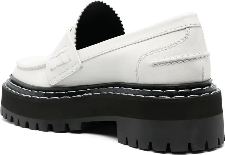 Platform Leather Loafers - Image 3
