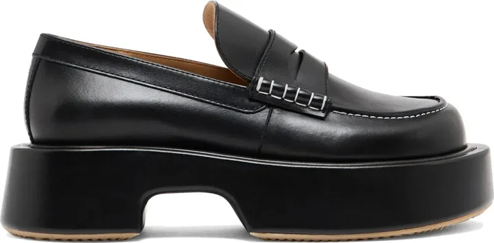 Platform Leather Loafers